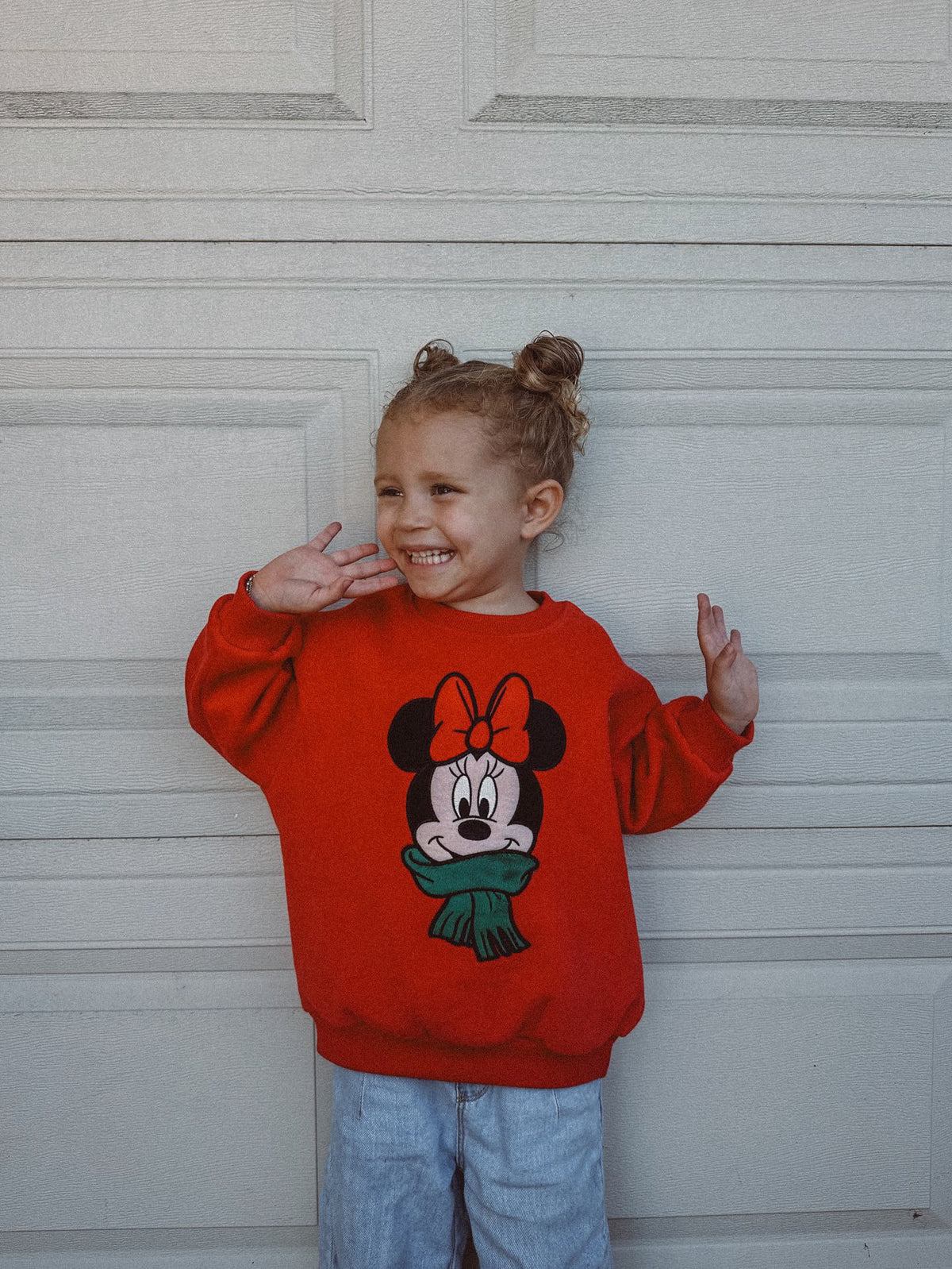 Disney Christmas Minnie/Mickey Kids Crew Neck