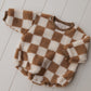 Checker Sherpa Bubble Onesie