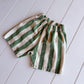 Green Stripe Shorts