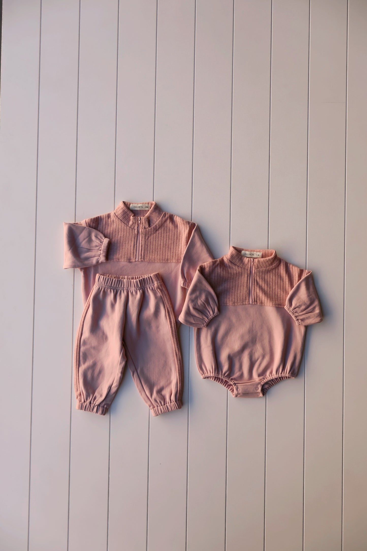 Quarter Zip Bubble Onesie